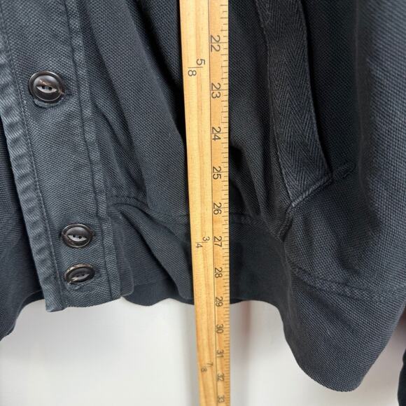 Polo Ralph Lauren Hoodie Jacket XL Mens Black Big Pony Embroidery Button-Up - Picture 9 of 9